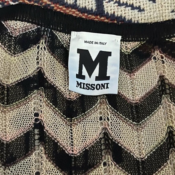 Vintage Missoni tan & black signature chevron knit dress - Picture 5 of 8